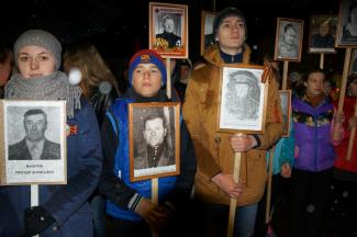 п. Абан Факельное шествие Огонь нашей памяти 2016г