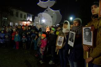 п. Абан Факельное шествие Огонь нашей памяти 2016г