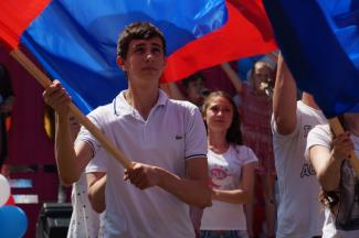 12.06.2016 п.Абан, парк "Горка", День России