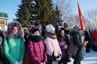 7.11.2016г торжественный митинг п.Абан 