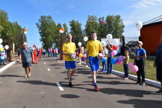 Открытие в поселке Абан стадиона имени Олимпийского чемпиона по греко-римской борьбе А.В. Шумакова 29 августа 2020г